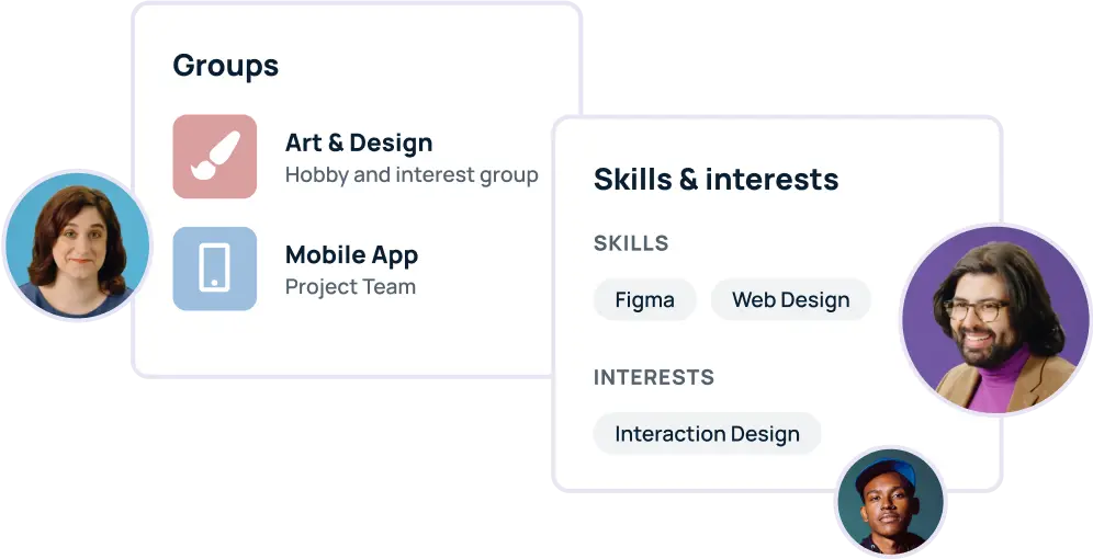 GoProfiles employee skills and interests groups